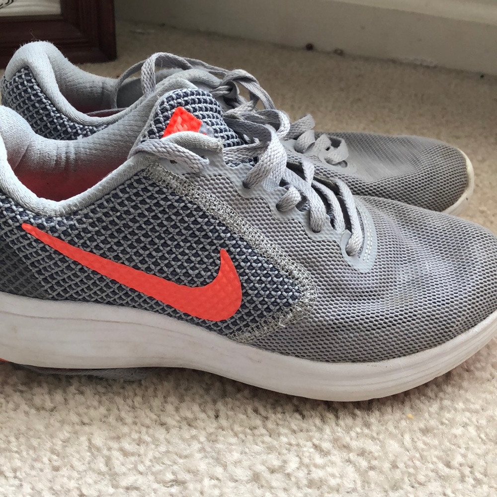 Grey & Orange Nike Sneakers